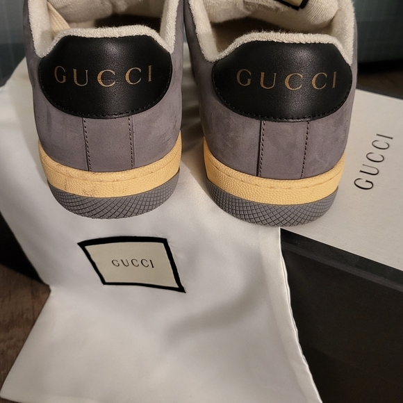 Gucci Men's Gray and Red Sneakers - Picture 10 of 15